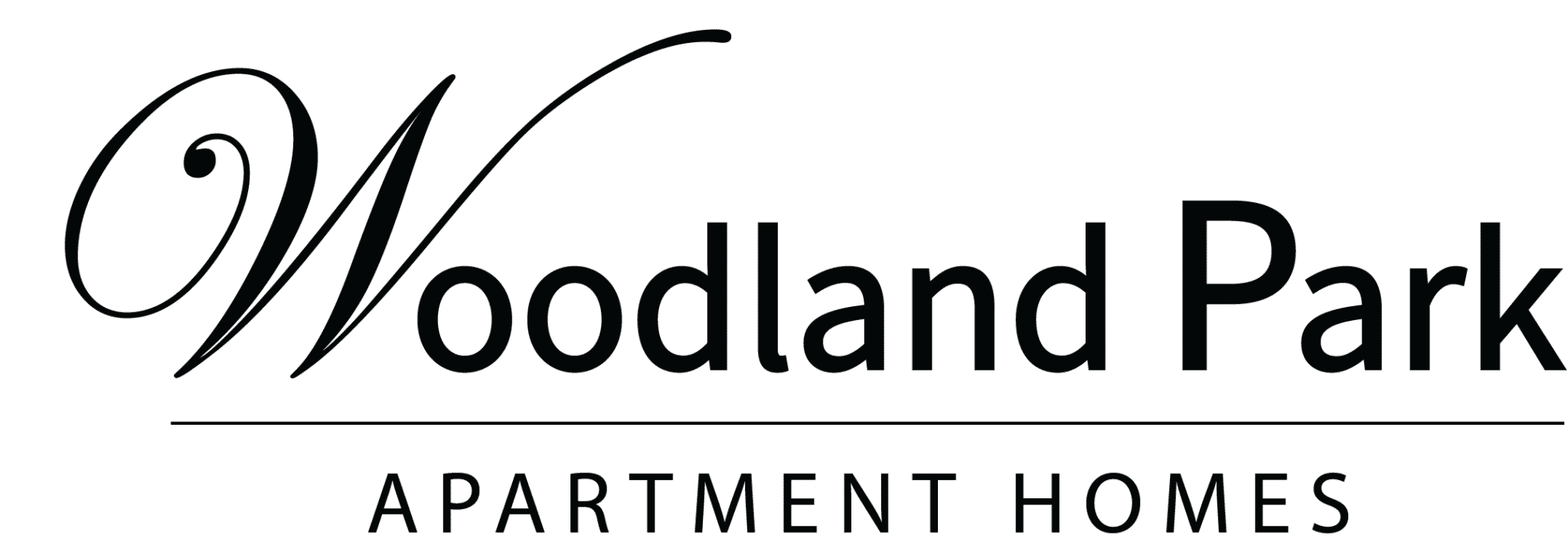 Woodland Park Apartment Homes Black Logo